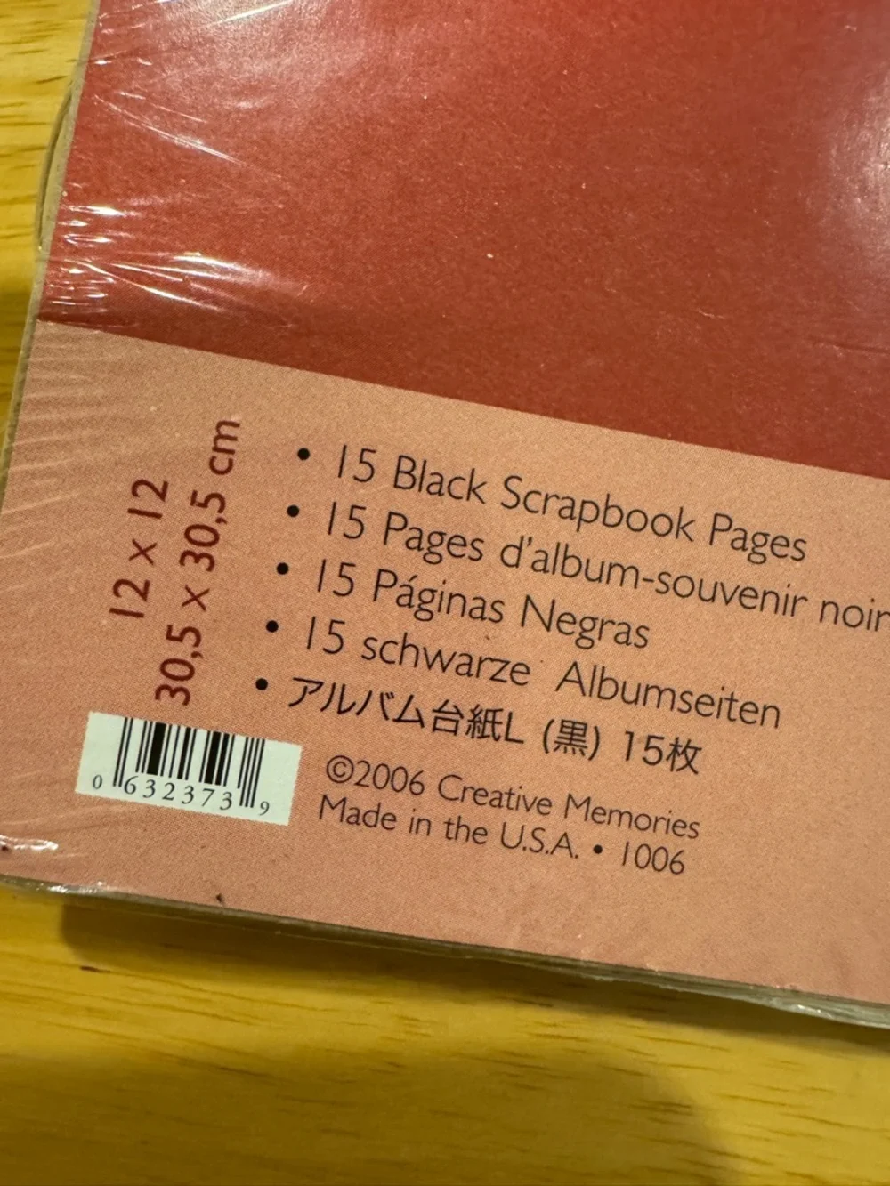 Creative Memories Scrapbook Album Pages 12x12 Original‎ Black 15 Double Sided